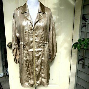 Mark New York unlined gold polyester coat size L